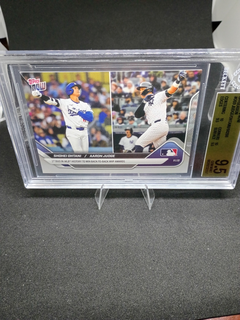 Topps Shohei Ohtani & Aaron Judge Baseball Card - White/Blue